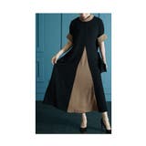 スタイリッシュに華奢見え配色Aラインワンピース レディース ファッション | Sawa a la mode | 詳細画像11 