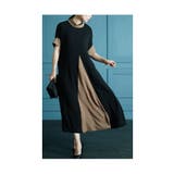 スタイリッシュに華奢見え配色Aラインワンピース レディース ファッション | Sawa a la mode | 詳細画像17 