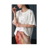 ひらひら躍る華やかさ立体花模様カットソー レディース ファッション | Sawa a la mode | 詳細画像10