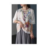 アーティスティックに飾る手書き風プリントカットソー レディース ファッション | Sawa a la mode | 詳細画像8