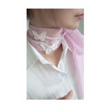 パールを添えた蝶が舞う大人のシアーストール レディース ファッション | Sawa a la mode | 詳細画像11