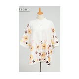 刺繍で描いた花が咲くコットンシャツチュニック レディース ファッション | Sawa a la mode | 詳細画像20 