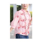 彩り花刺繍が流れるコットンシャツチュニック レディース ファッション | Sawa a la mode | 詳細画像10 