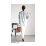彩り花刺繍が流れるコットンシャツチュニック レディース ファッション | Sawa a la mode | 詳細画像14 