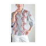 彩り花刺繍が流れるコットンシャツチュニック レディース ファッション | Sawa a la mode | 詳細画像19 