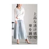 薔薇の花とドットが浮かぶシアーブルゾン アウター レディース | Sawa a la mode | 詳細画像3