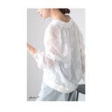 薔薇の花とドットが浮かぶシアーブルゾン アウター レディース | Sawa a la mode | 詳細画像7