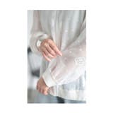 薔薇の花とドットが浮かぶシアーブルゾン アウター レディース | Sawa a la mode | 詳細画像8