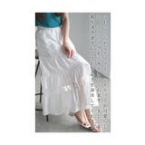 上品に透けるレースを纏うティアードロングスカート レディース ファッション | Sawa a la mode | 詳細画像6
