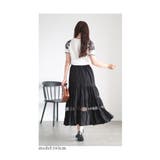 上品に透けるレースを纏うティアードロングスカート レディース ファッション | Sawa a la mode | 詳細画像14