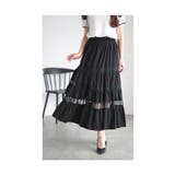 上品に透けるレースを纏うティアードロングスカート レディース ファッション | Sawa a la mode | 詳細画像18