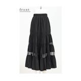 上品に透けるレースを纏うティアードロングスカート レディース ファッション | Sawa a la mode | 詳細画像20