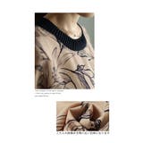 品ある大人の華やぎリーフ柄シアートップス レディース ファッション | Sawa a la mode | 詳細画像4