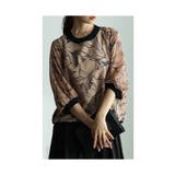 品ある大人の華やぎリーフ柄シアートップス レディース ファッション | Sawa a la mode | 詳細画像9