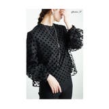 レディに決まるドット柄ふんわり袖シアートップス レディース ファッション | Sawa a la mode | 詳細画像3