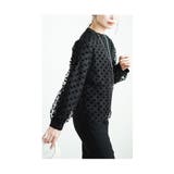 レディに決まるドット柄ふんわり袖シアートップス レディース ファッション | Sawa a la mode | 詳細画像14