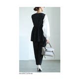 大人が着こなせるドット柄ペプラムベスト レディース ファッション | Sawa a la mode | 詳細画像13
