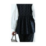 大人が着こなせるドット柄ペプラムベスト レディース ファッション | Sawa a la mode | 詳細画像17