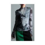 洒落感際立つ挿し柄マーブル柄チュールトップス レディース ファッション | Sawa a la mode | 詳細画像8