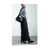 お手洗いの時に裾がつかないストレッチタックワイドパンツ レディース ファッション | Sawa a la mode | 詳細画像12
