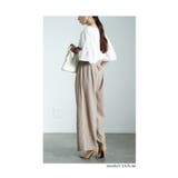 お手洗いの時に裾がつかないストレッチタックワイドパンツ レディース ファッション | Sawa a la mode | 詳細画像15