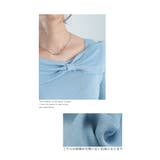 デコルテ美人見えなリボンカラーニットトップス レディース ファッション | Sawa a la mode | 詳細画像4