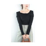 デコルテ美人見えなリボンカラーニットトップス レディース ファッション | Sawa a la mode | 詳細画像15