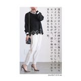 連なるクローバー画のきれいめ袖リブトップス レディース ファッション | Sawa a la mode | 詳細画像6
