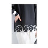 連なるクローバー画のきれいめ袖リブトップス レディース ファッション | Sawa a la mode | 詳細画像8