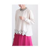 連なるクローバー画のきれいめ袖リブトップス レディース ファッション | Sawa a la mode | 詳細画像15