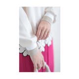 連なるクローバー画のきれいめ袖リブトップス レディース ファッション | Sawa a la mode | 詳細画像17