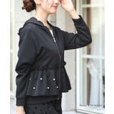 艶めくパールが可愛いペプラムパーカー レディース ファッション | Sawa a la mode | 詳細画像1
