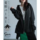ゆるっとモードで決める変形スウェットパーカー レディース ファッション | Sawa a la mode | 詳細画像1