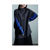 たちまち洒落感ブロック配色タートルニット レディース ファッション | Sawa a la mode | 詳細画像20