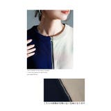 スパイス加えるパレット配色ニットブルゾン レディース ファッション | Sawa a la mode | 詳細画像4