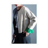 スパイス加えるパレット配色ニットブルゾン レディース ファッション | Sawa a la mode | 詳細画像13