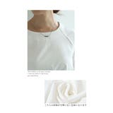 目を惹くふんわり袖の異素材ドッキングトップス レディース ファッション | Sawa a la mode | 詳細画像4
