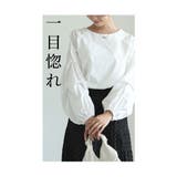 目を惹くふんわり袖の異素材ドッキングトップス レディース ファッション | Sawa a la mode | 詳細画像5