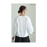 目を惹くふんわり袖の異素材ドッキングトップス レディース ファッション | Sawa a la mode | 詳細画像7