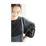 目を惹くふんわり袖の異素材ドッキングトップス レディース ファッション | Sawa a la mode | 詳細画像16