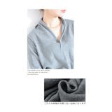 綺麗めリラクシーなカシュクールネック綿ニットトップス レディース ファッション | Sawa a la mode | 詳細画像8
