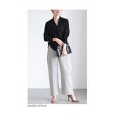 綺麗めリラクシーなカシュクールネック綿ニットトップス レディース ファッション | Sawa a la mode | 詳細画像12
