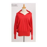 綺麗めリラクシーなカシュクールネック綿ニットトップス レディース ファッション | Sawa a la mode | 詳細画像20