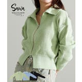シンプルを今っぽくするジップアップニット レディース ファッション | Sawa a la mode | 詳細画像1