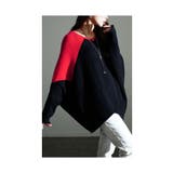 ワザあり着痩せテク配色ドルマンリブニット レディース ファッション | Sawa a la mode | 詳細画像18