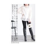 浮き上がる花シルエットのシアーシャツブラウス レディース ファッション | Sawa a la mode | 詳細画像6