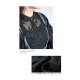 浮き上がる花シルエットのシアーシャツブラウス レディース ファッション | Sawa a la mode | 詳細画像12