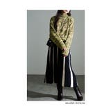 レトロに揺れるストライプ柄Aラインニットスカート レディース ファッション | Sawa a la mode | 詳細画像19