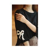 愛らしいオープンリボンのふんわり袖カットソートップス レディース ファッション | Sawa a la mode | 詳細画像15