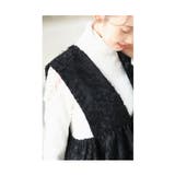 心弾むバルーンシルエットのシャギージャガードベストトップス レディース | Sawa a la mode | 詳細画像8